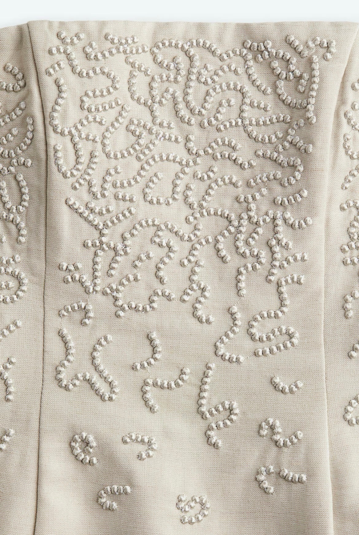 Ivory Sculpted Embroidered Mini Dress