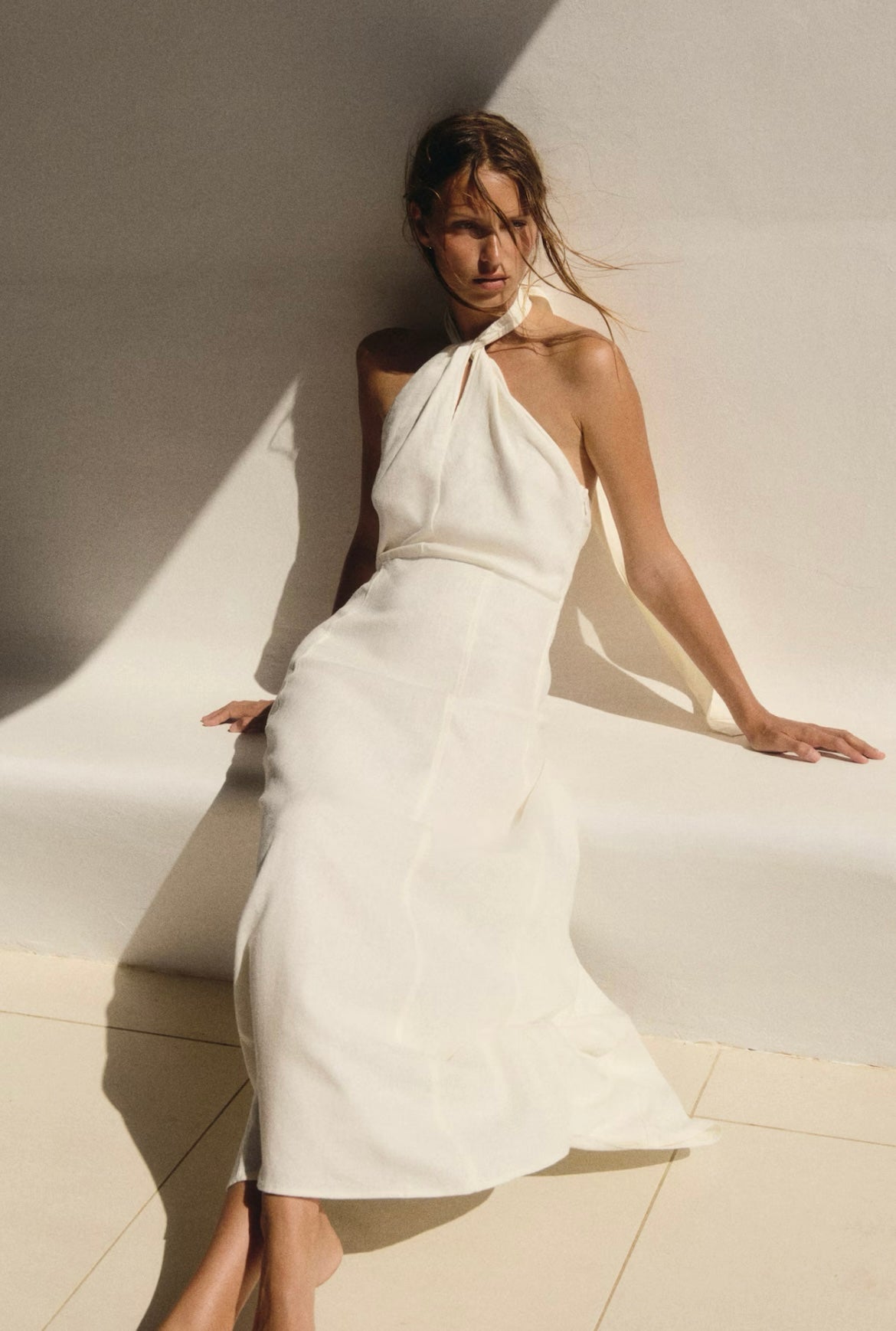 Ivory Solstice Halter Gown