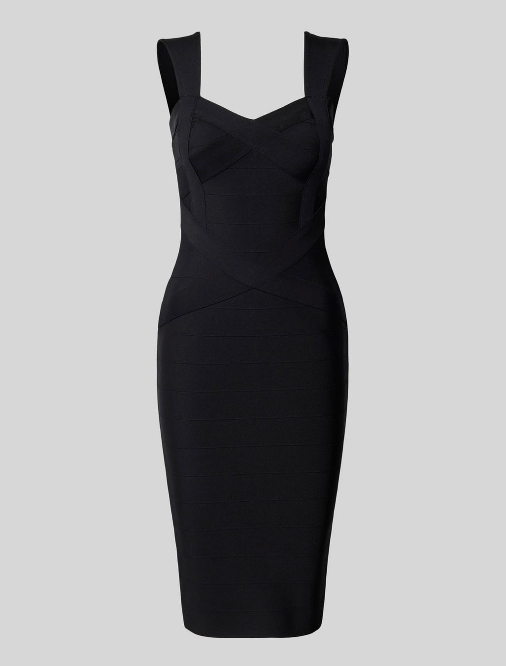 Noir Contour Midi Dress