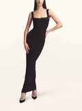 Noir Élégance Lace Gown